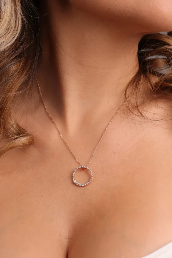 Cadena circulo diamante