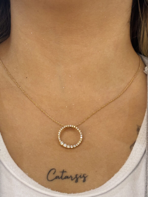 Cadena circulo diamante