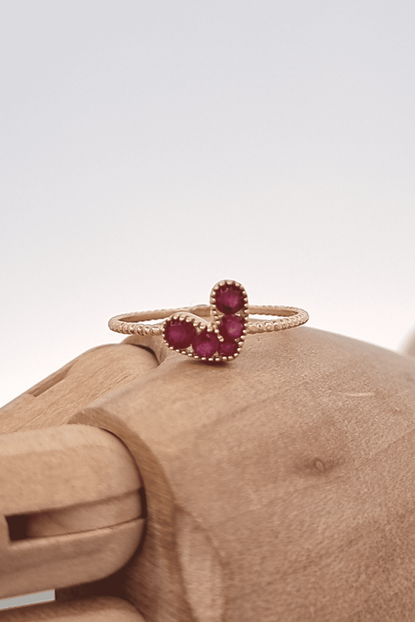 Anillo corazón Ruby 0,33 CT