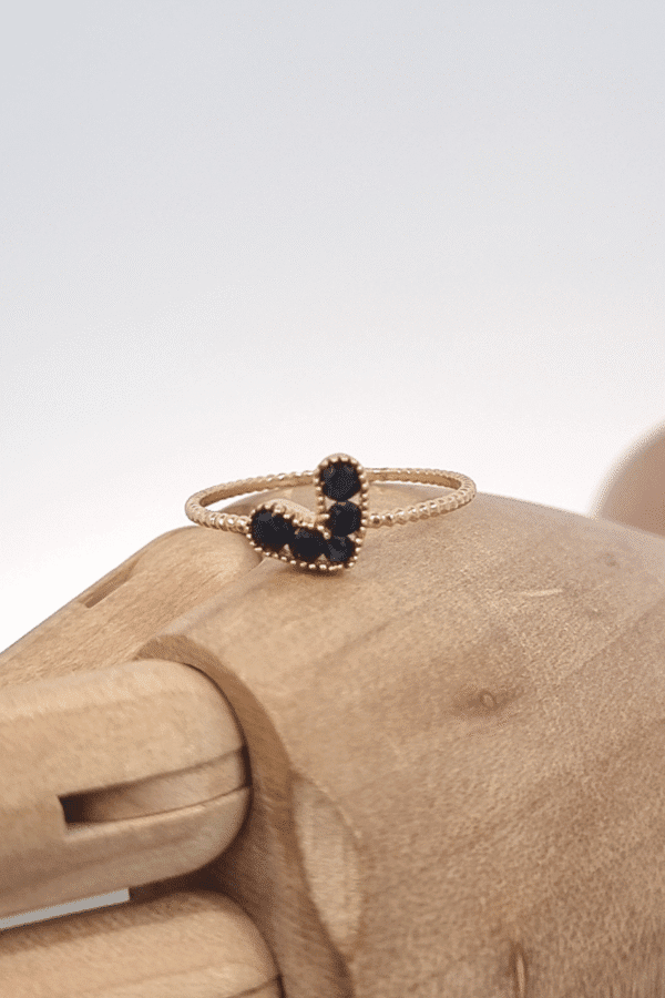 Anillo corazón Zafiros 0,35 CT