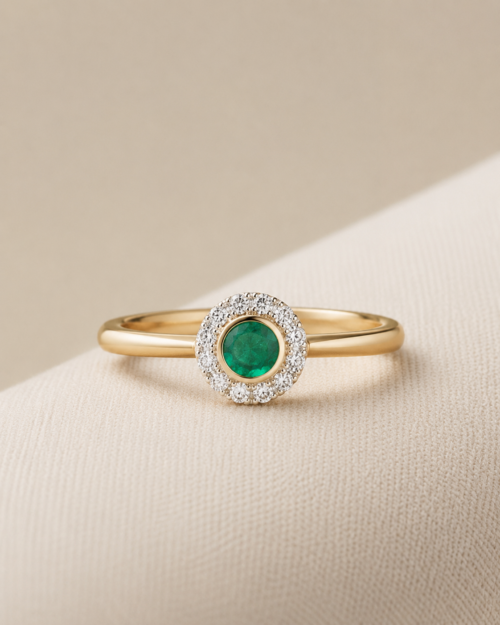 Anillo Esmeralda Halo