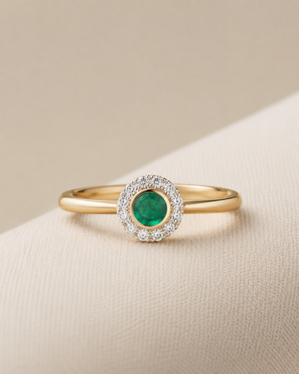 Anillo Esmeralda Halo Anillo Esmeralda Halo
